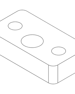 Threaded plate for clamping plate KBA-GW